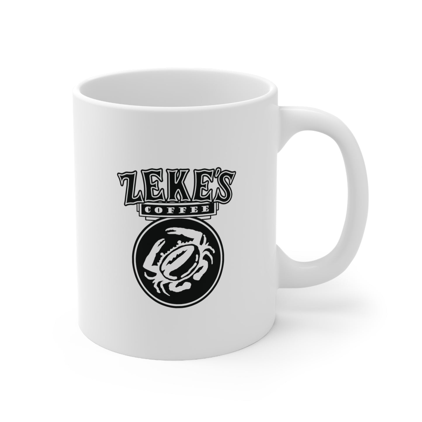 Zeke's Coffee White Ceramic Mug 11oz