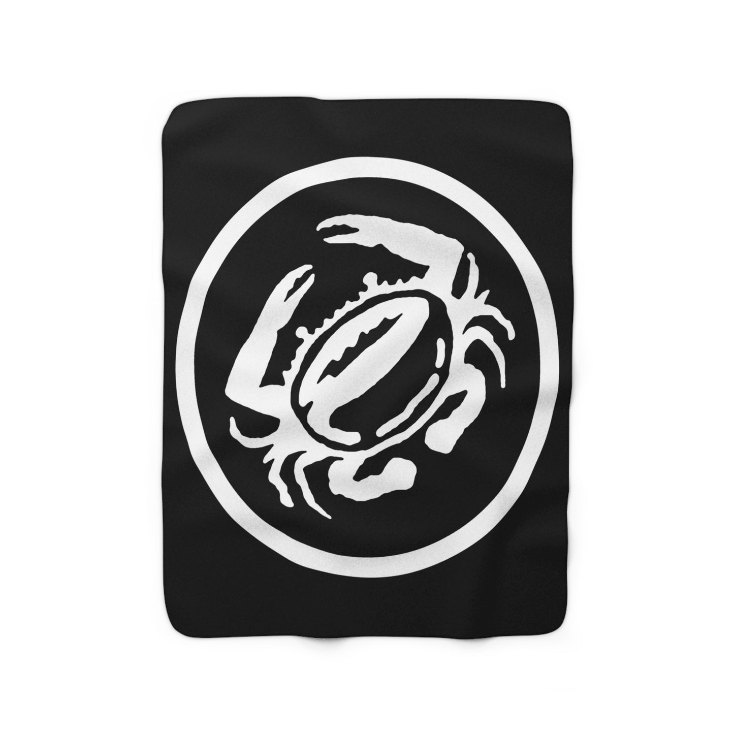 Zeke's Coffee Crab Bean Logo Sherpa Fleece Blanket