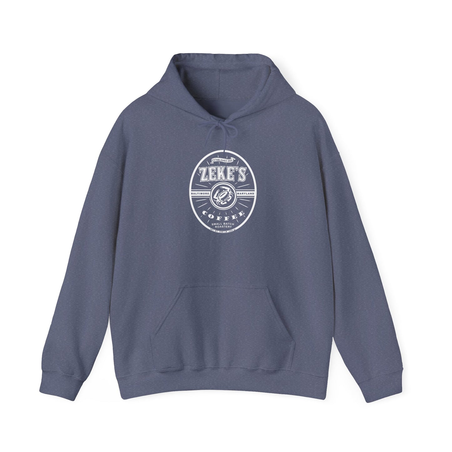 Zeke's Coffee White Logo Hooded Sweatshirt