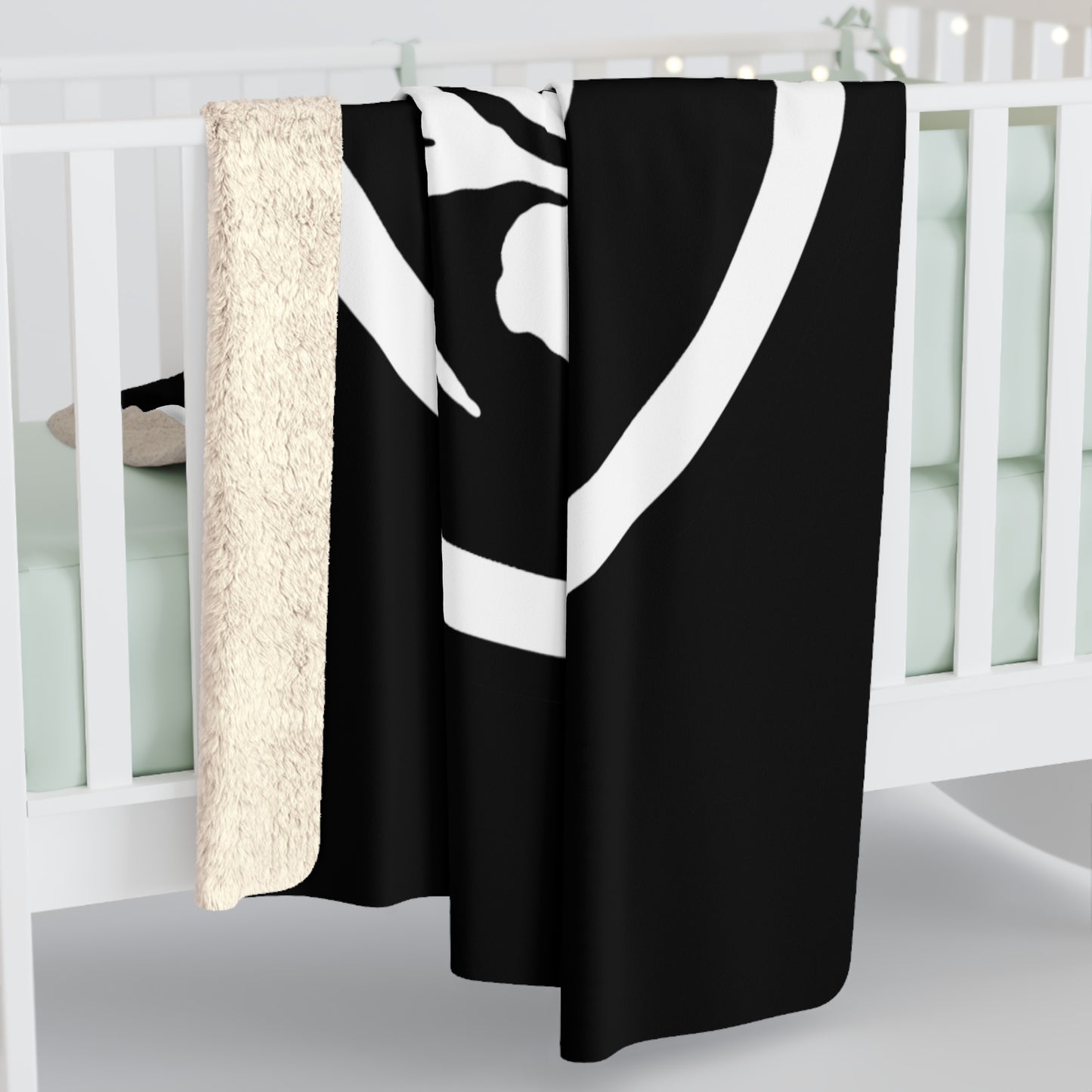 Zeke's Coffee Crab Bean Logo Sherpa Fleece Blanket
