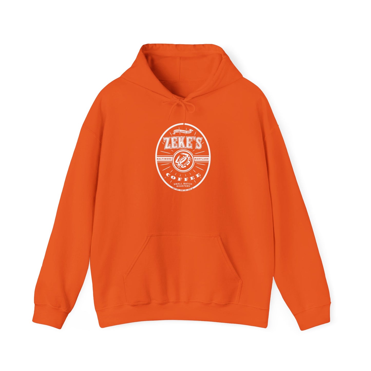 Zeke's Coffee White Logo Hooded Sweatshirt