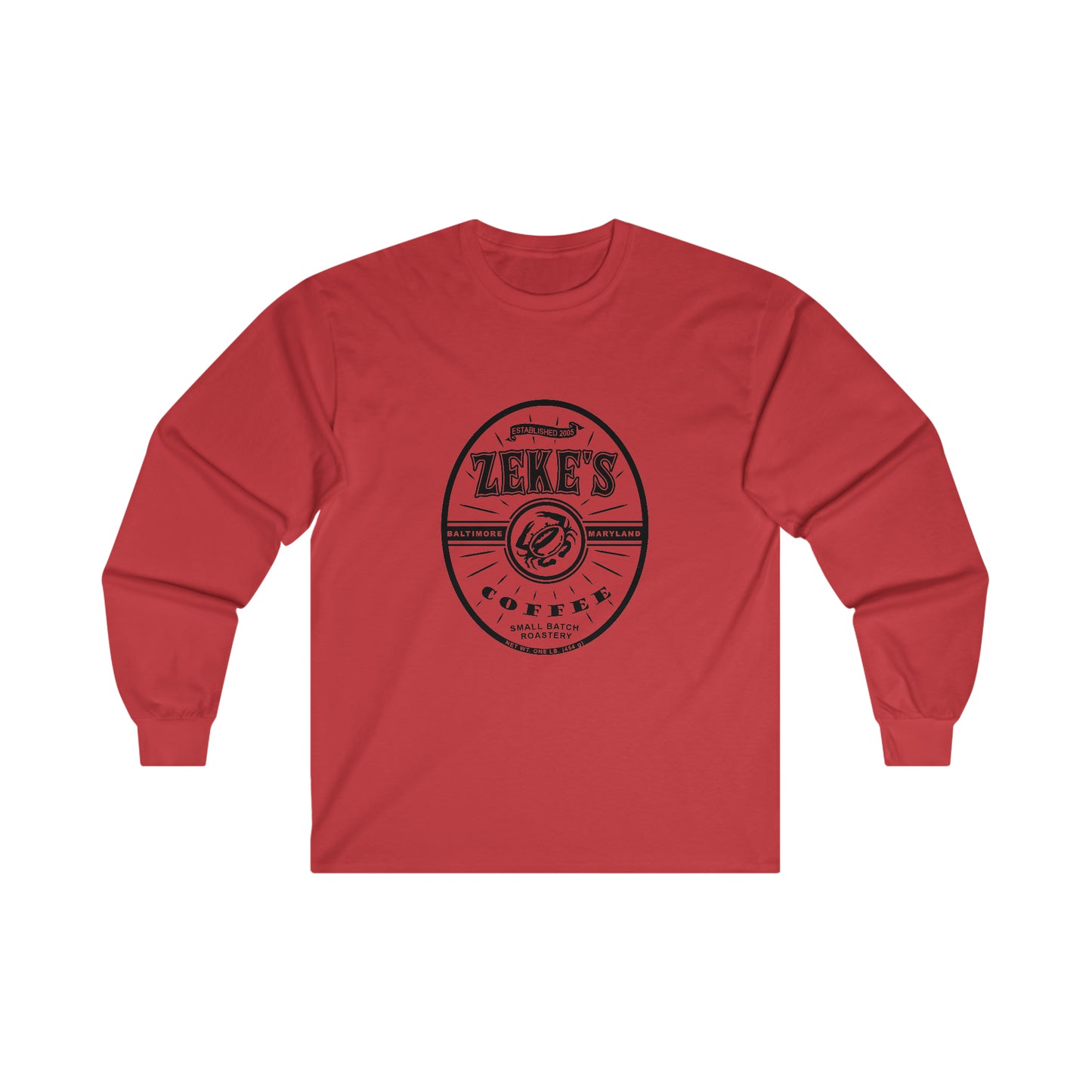 Zeke's Coffee Black Logo Long Sleeve Tee