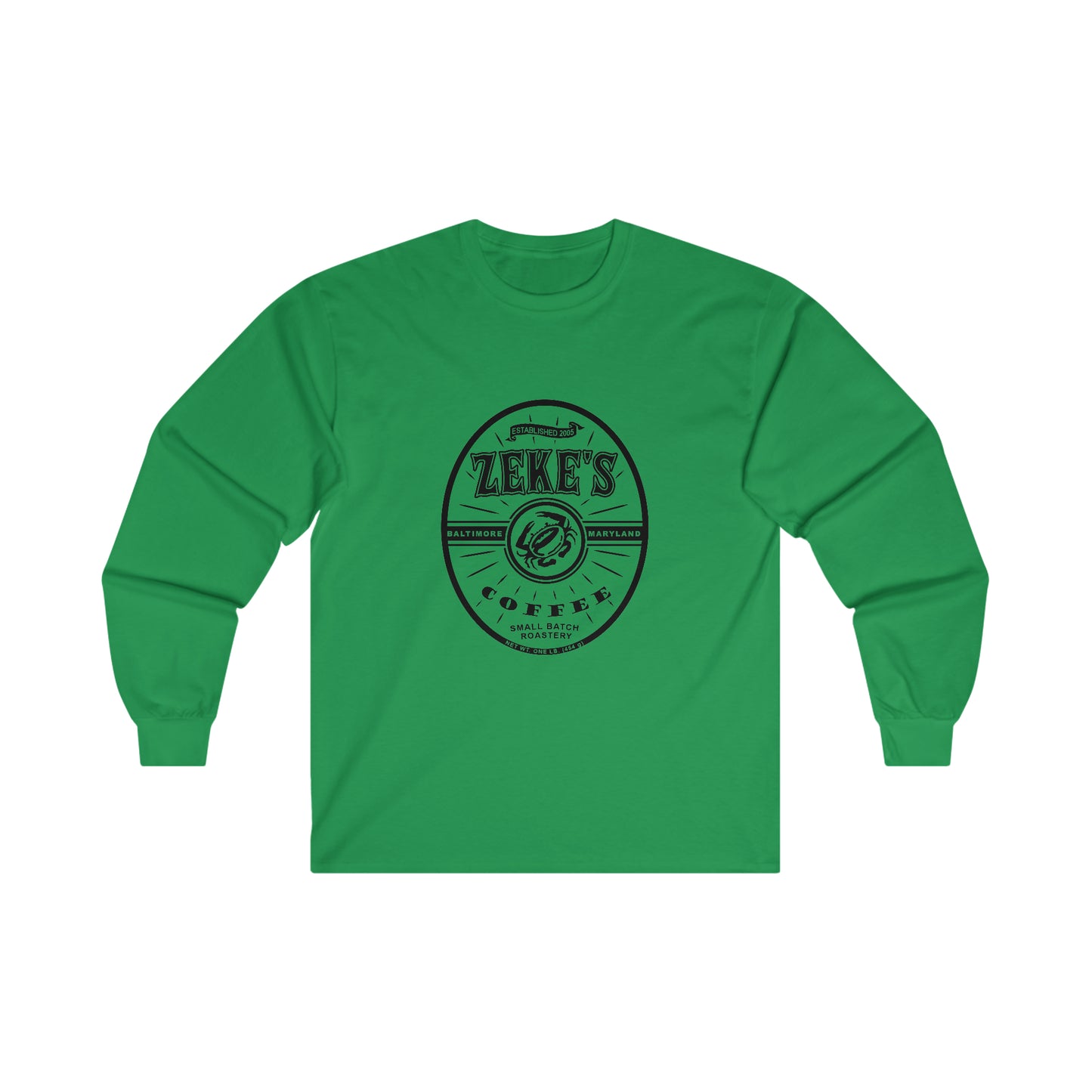 Zeke's Coffee Black Logo Long Sleeve Tee