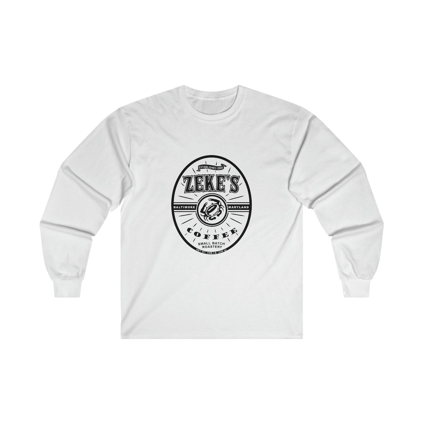 Zeke's Coffee Black Logo Long Sleeve Tee