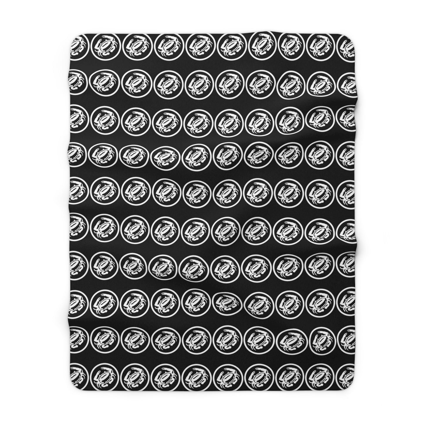 Zeke's Coffee Crab Bean Pattern Sherpa Fleece Blanket