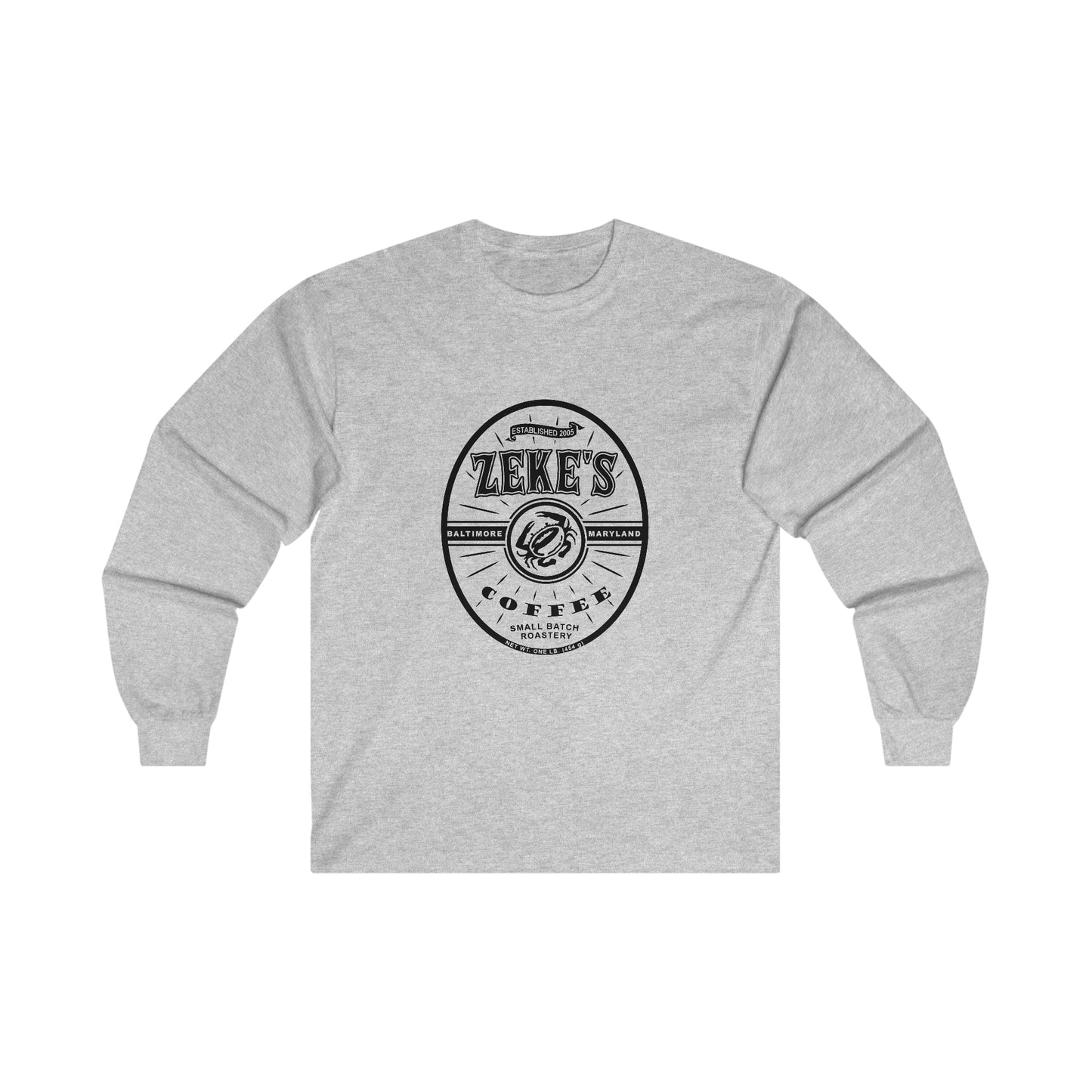 Zeke's Coffee Black Logo Long Sleeve Tee