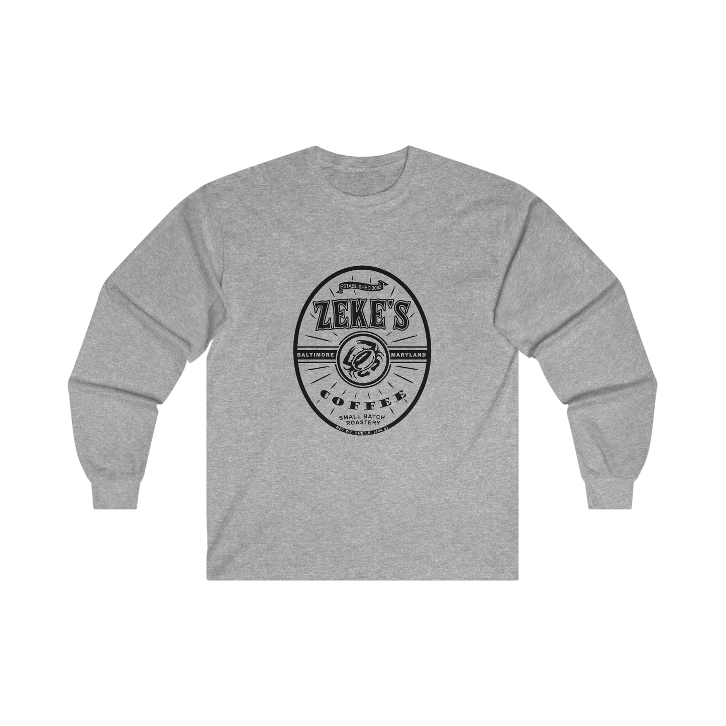 Zeke's Coffee Black Logo Long Sleeve Tee