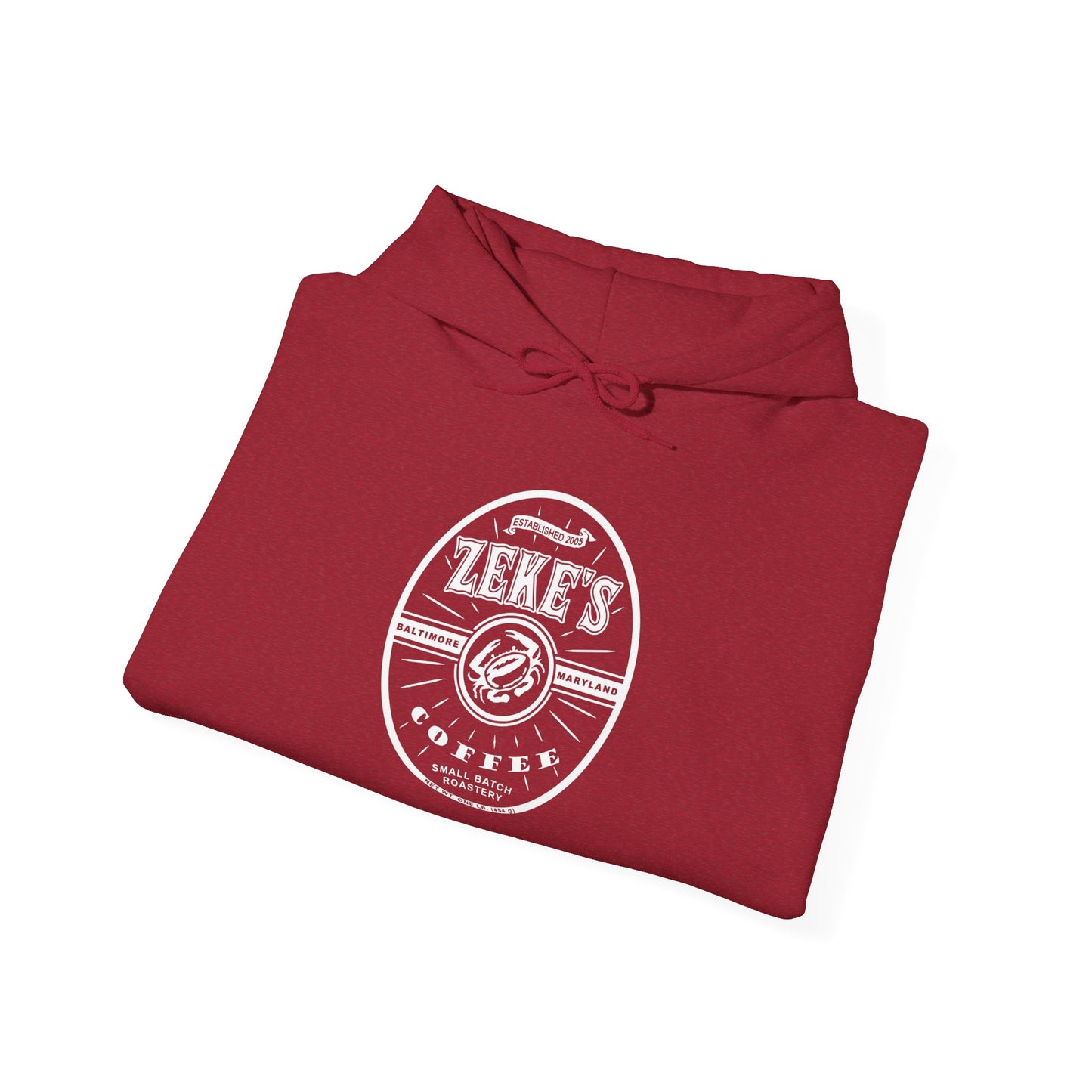 Zeke's Coffee White Logo Hooded Sweatshirt