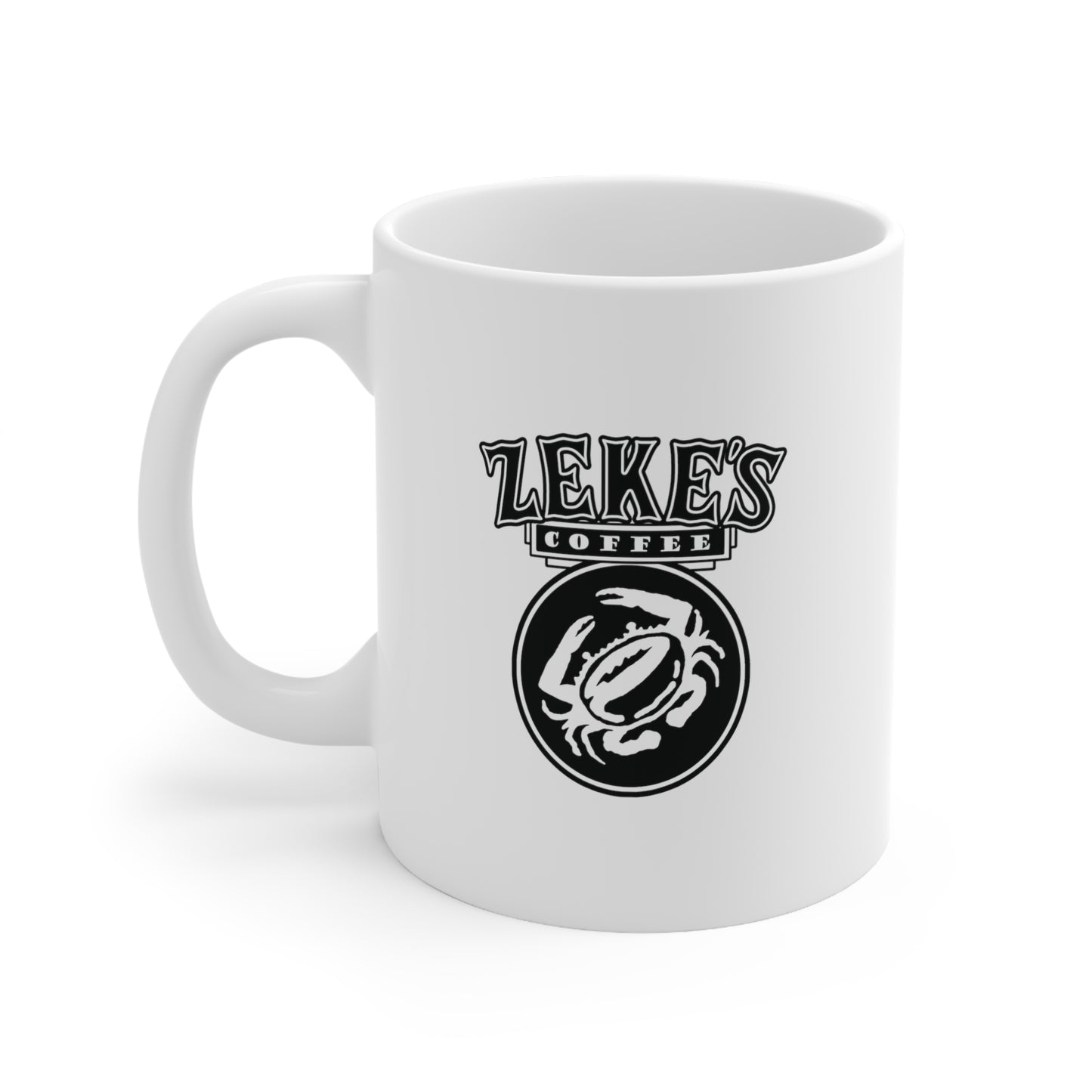 Zeke's Coffee White Ceramic Mug 11oz
