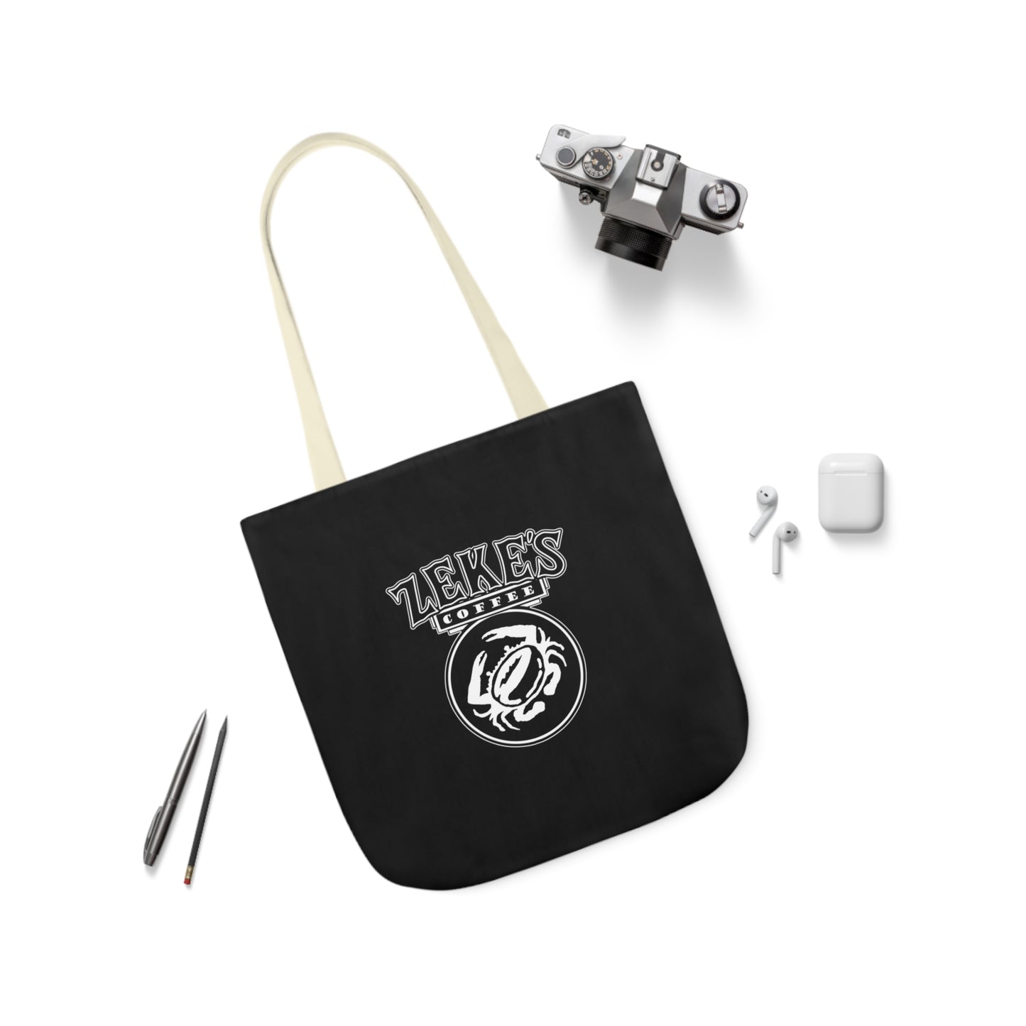 Zeke's Coffee Polyester Canvas Tote Bag