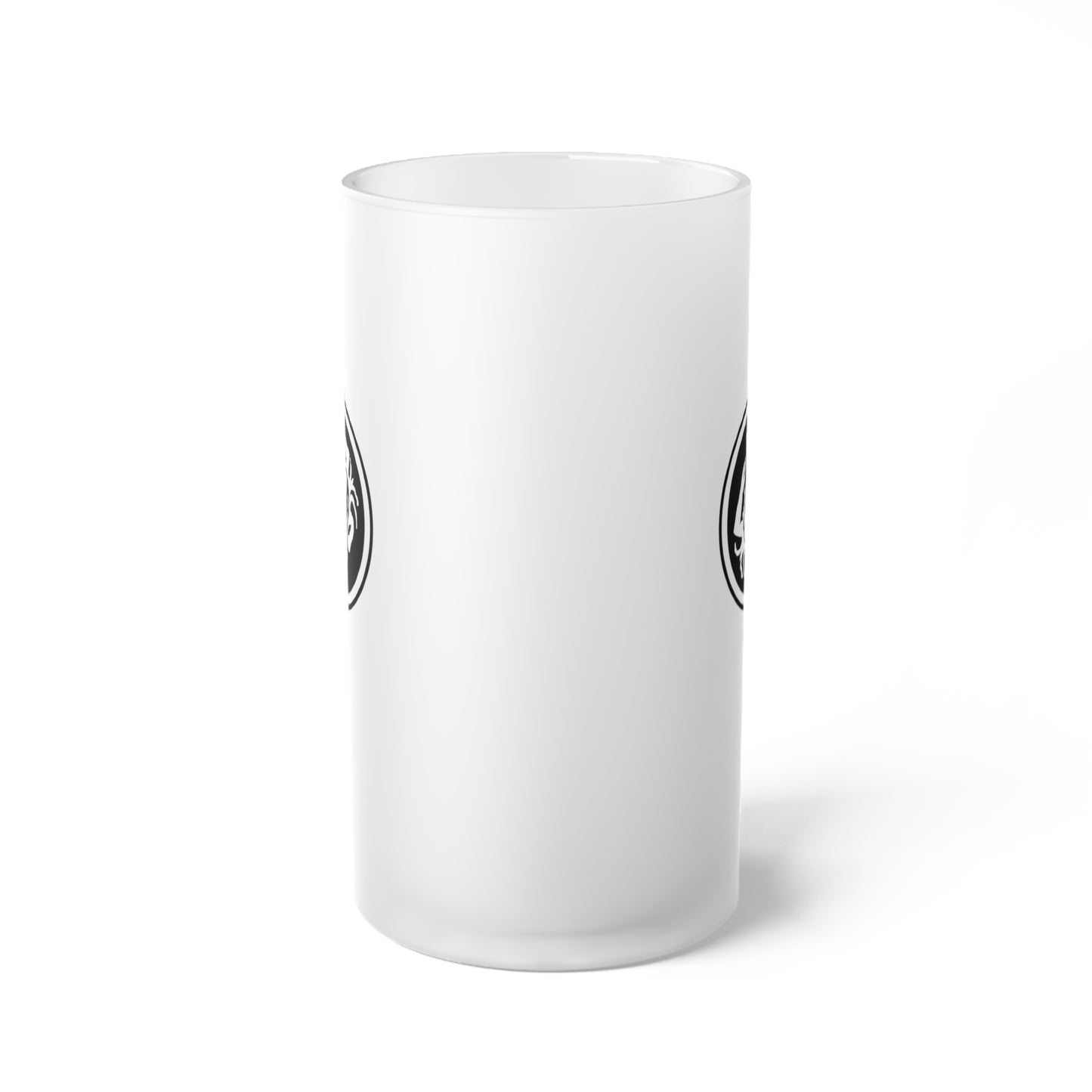 Zeke's Coffee Crab Bean Frosted Glass Beer Mug