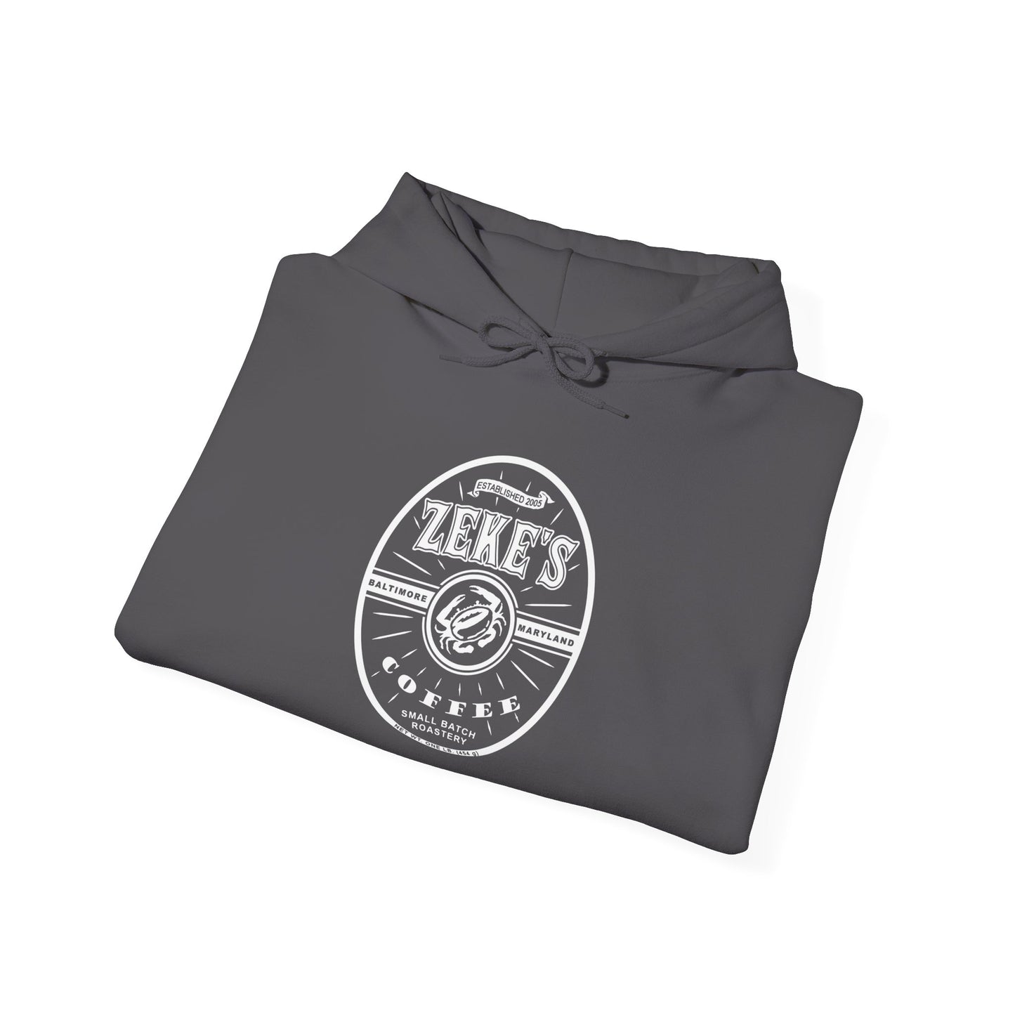 Zeke's Coffee White Logo Hooded Sweatshirt
