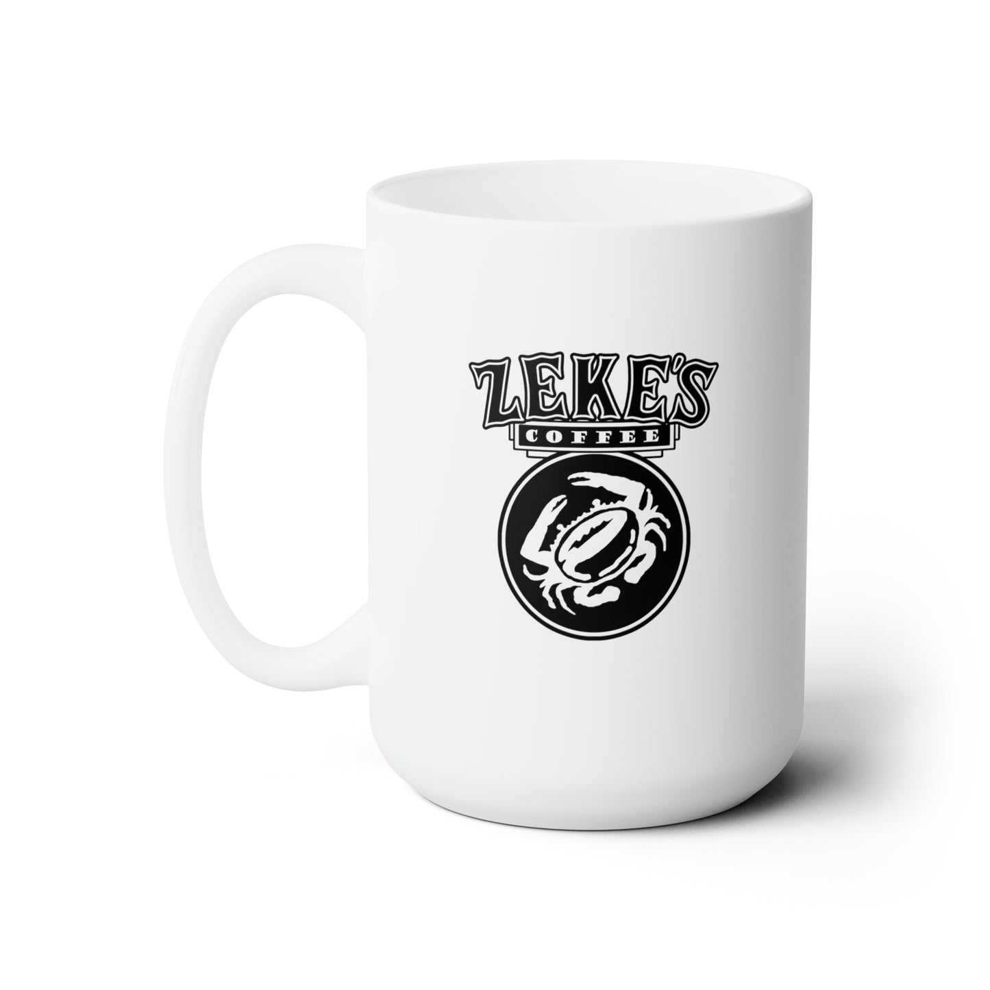 Zeke's Coffee White Ceramic Mug 15oz