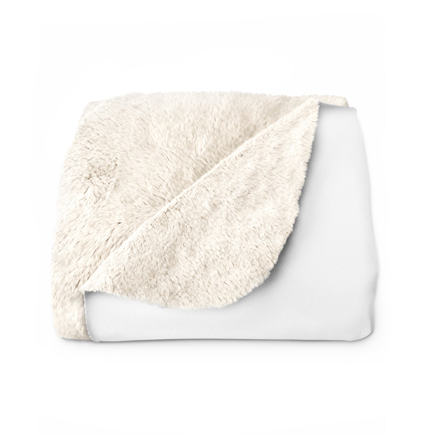 Zeke's Coffee Crab Bean Logo White Sherpa Fleece Blanket