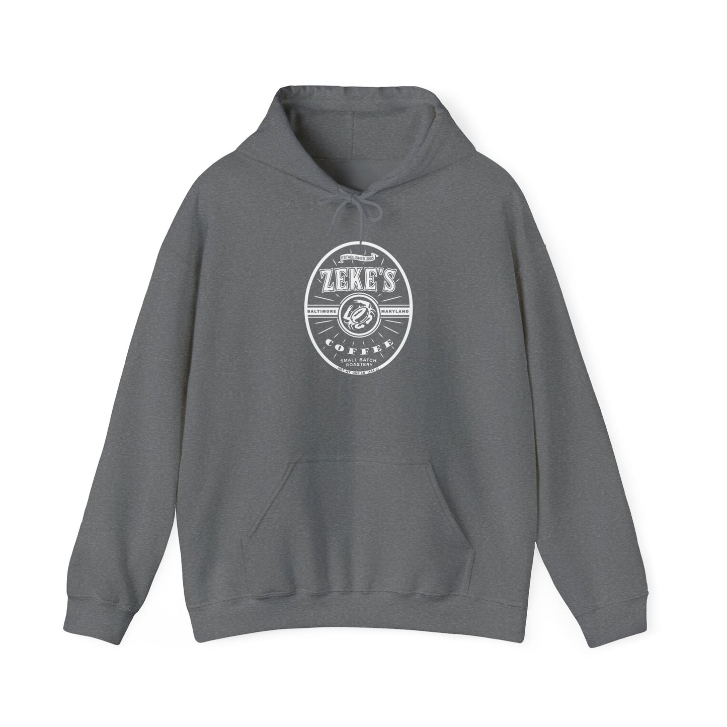 Zeke's Coffee White Logo Hooded Sweatshirt