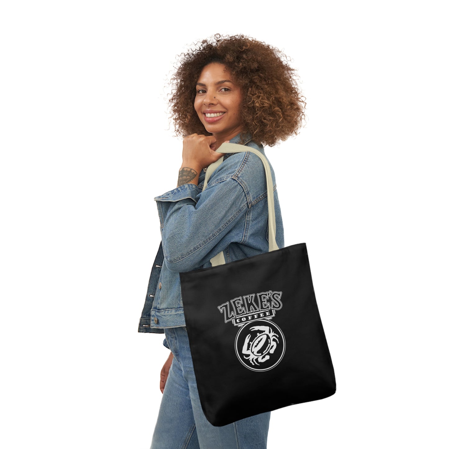 Zeke's Coffee Polyester Canvas Tote Bag