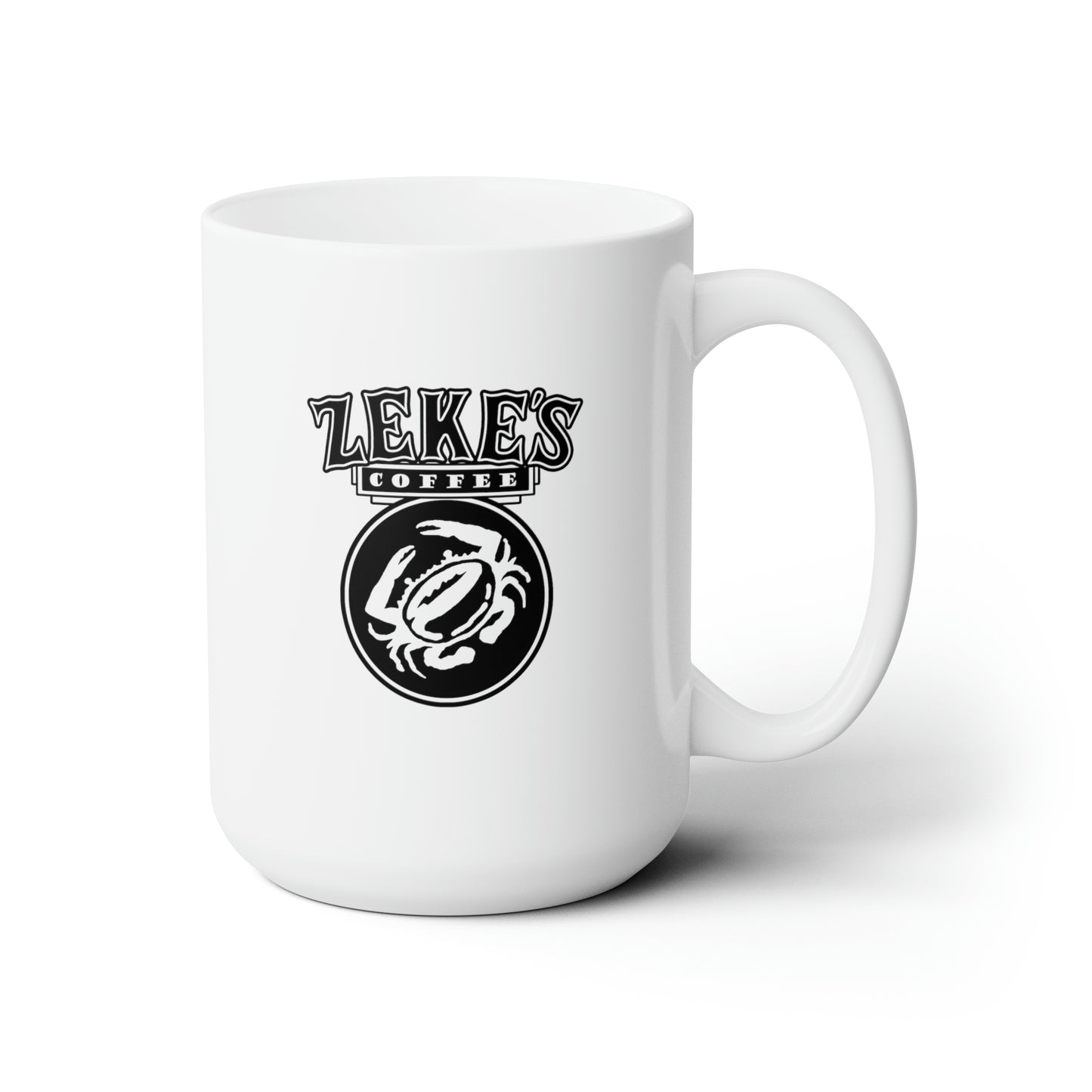 Zeke's Coffee White Ceramic Mug 15oz