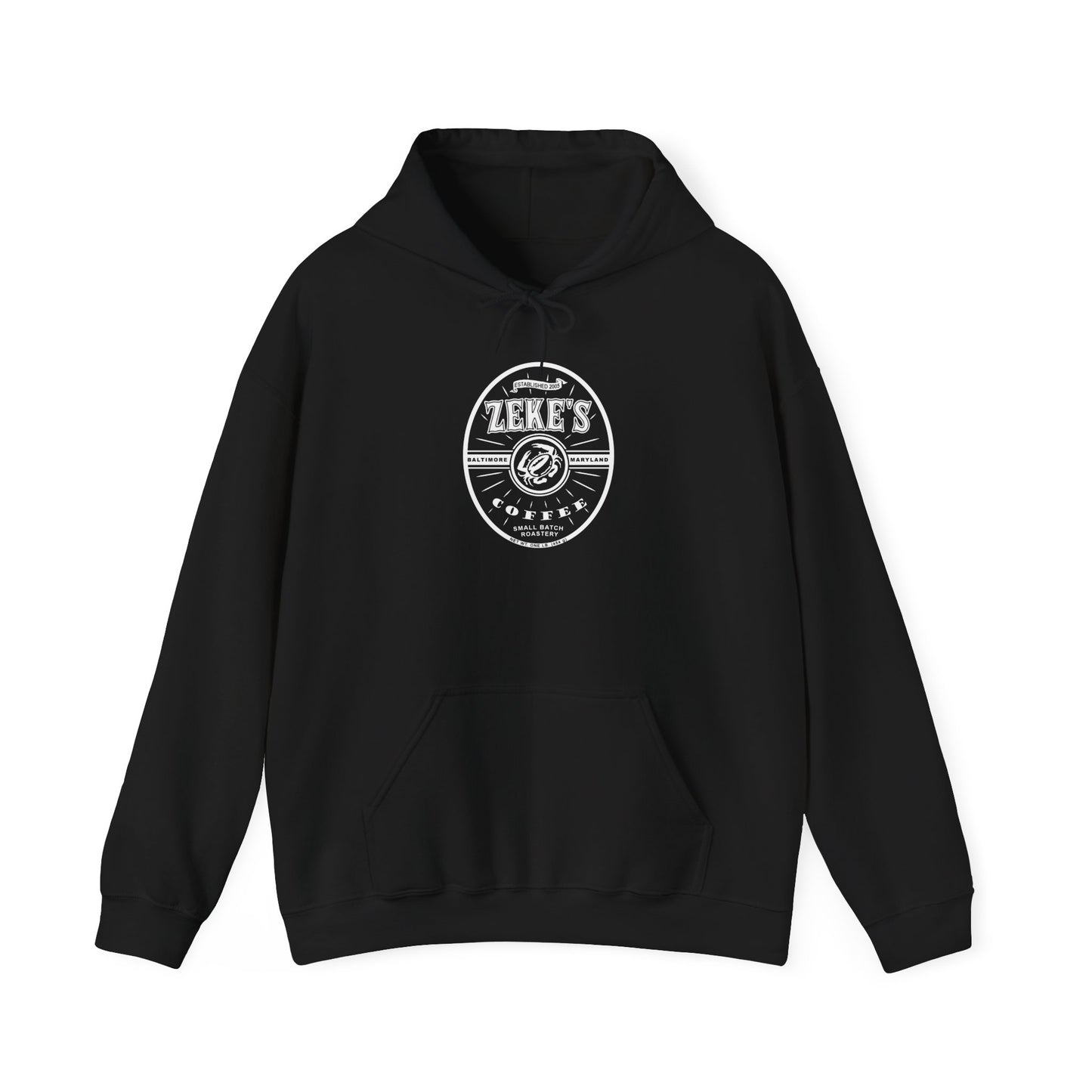 Zeke's Coffee White Logo Hooded Sweatshirt