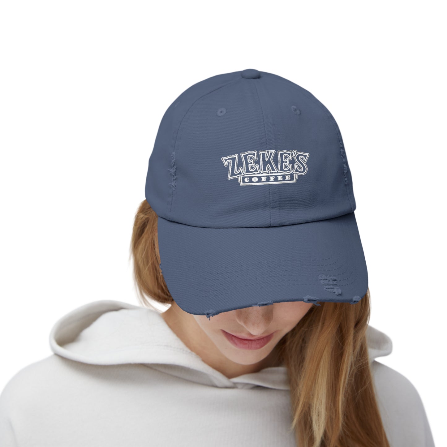 Zeke's Coffee Stack Distressed Cap