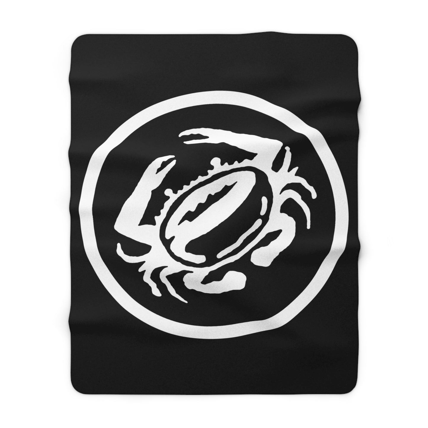 Zeke's Coffee Crab Bean Logo Sherpa Fleece Blanket