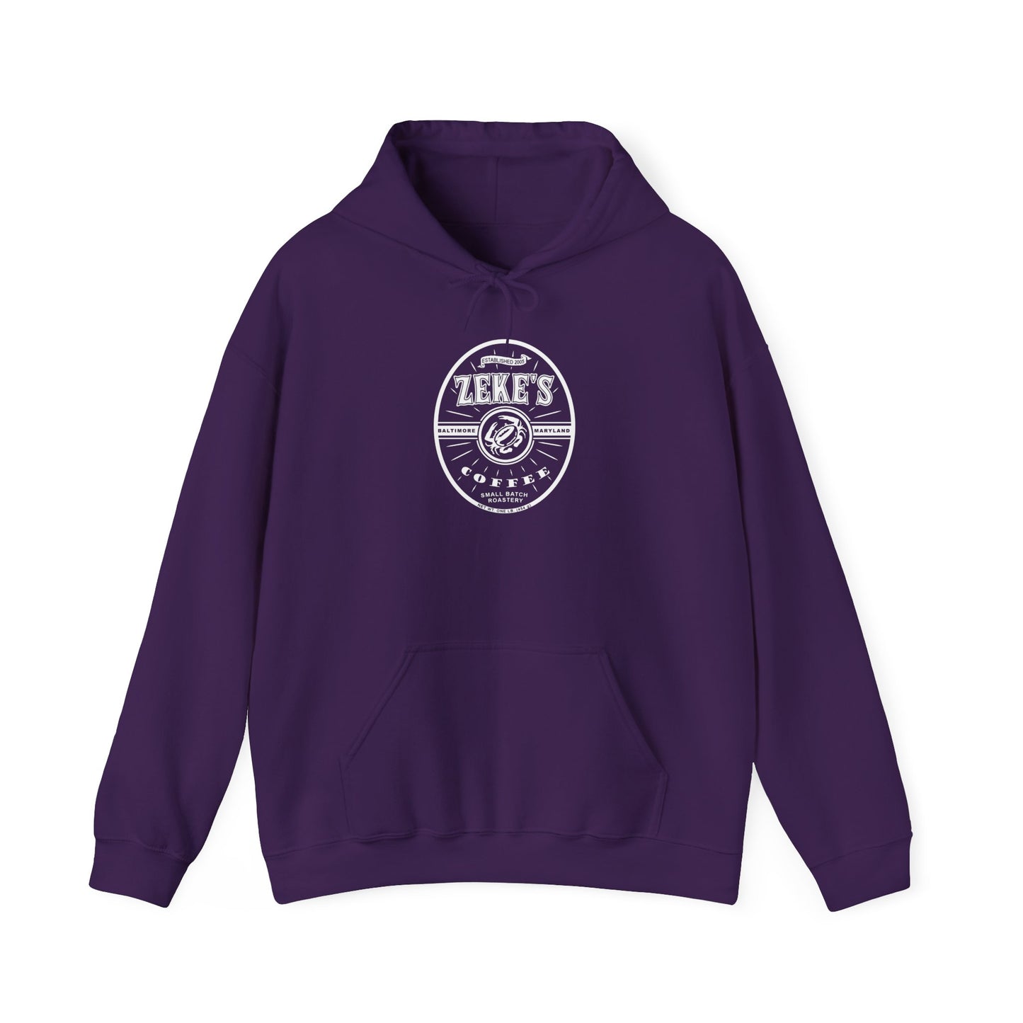 Zeke's Coffee White Logo Hooded Sweatshirt