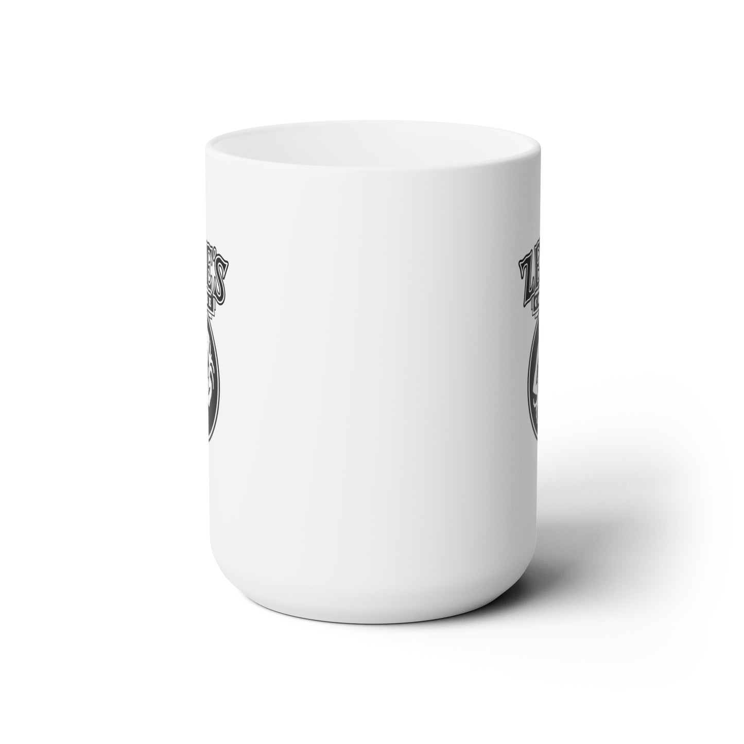 Zeke's Coffee White Ceramic Mug 15oz