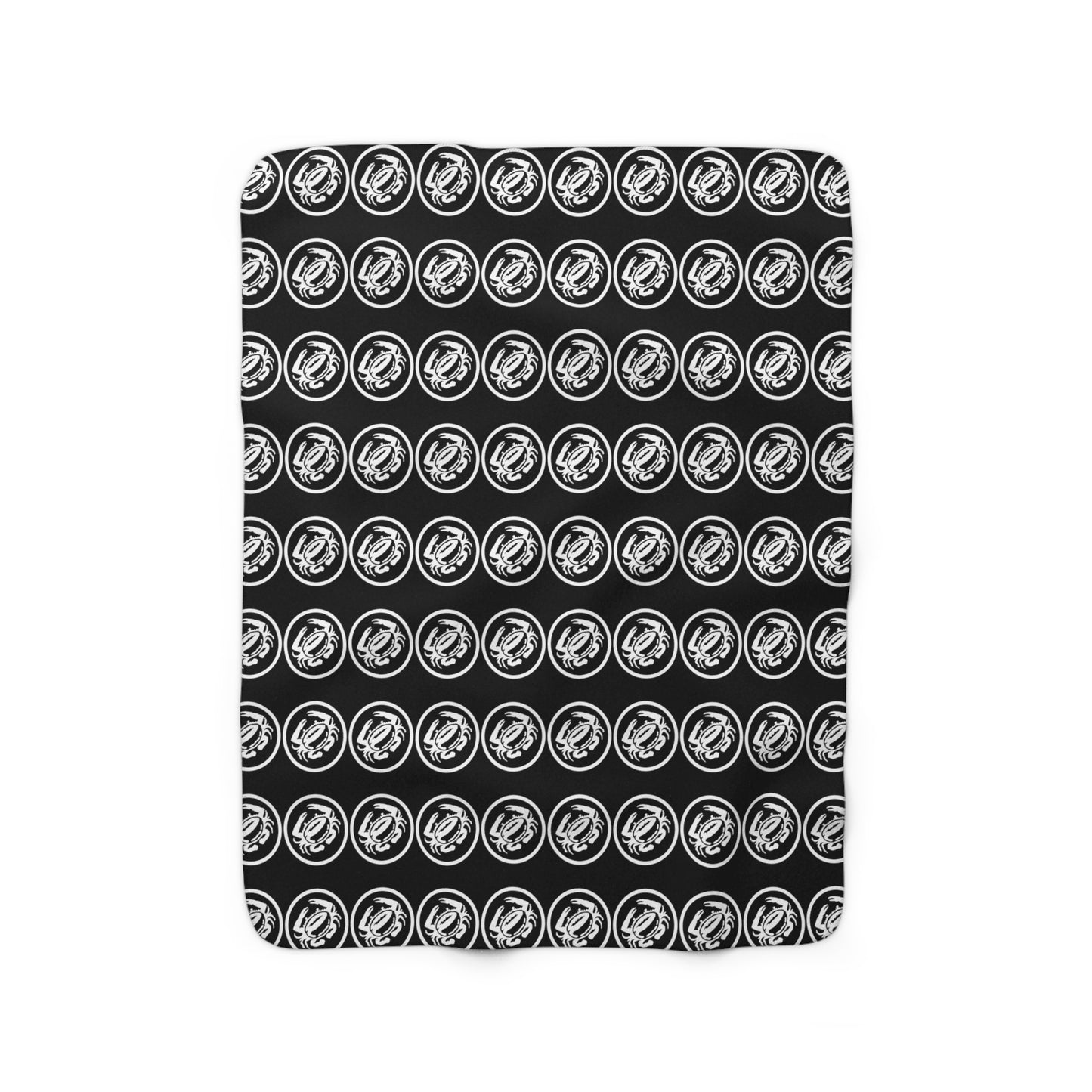 Zeke's Coffee Crab Bean Pattern Sherpa Fleece Blanket