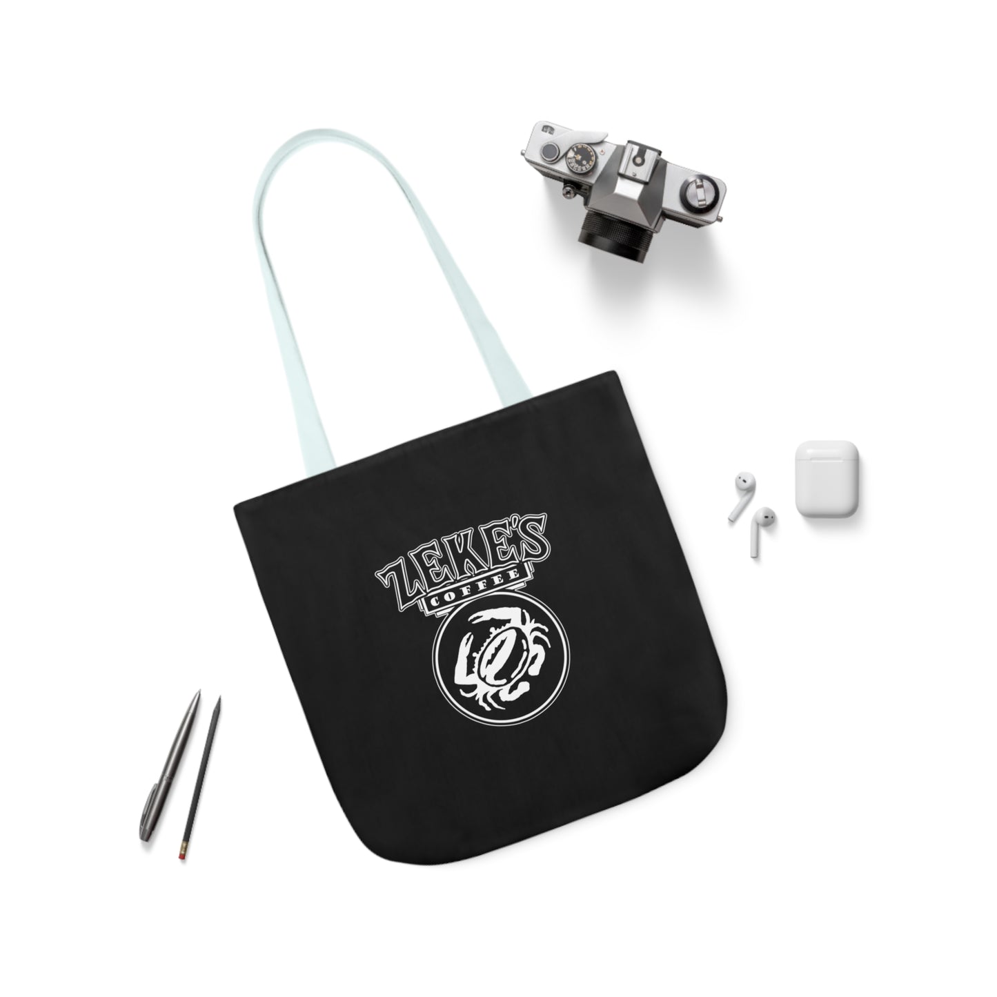 Zeke's Coffee Polyester Canvas Tote Bag