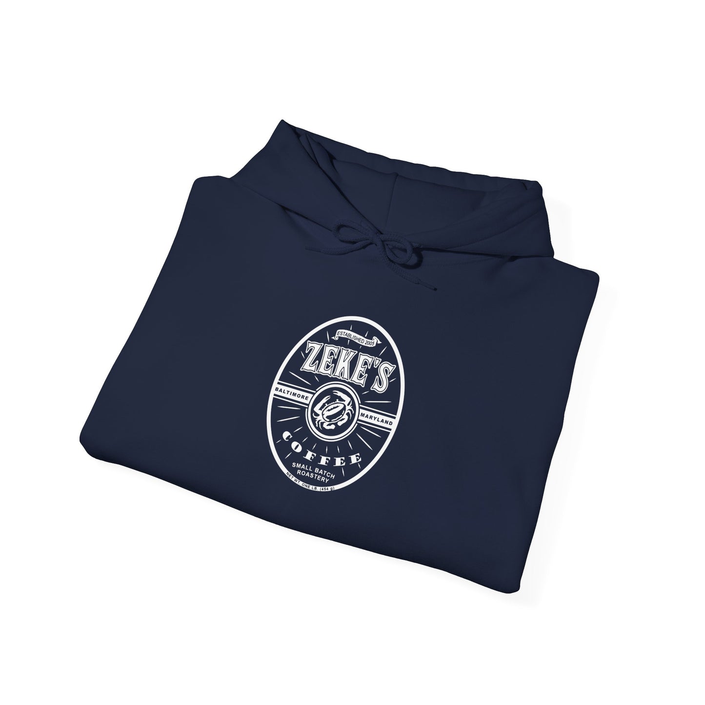 Zeke's Coffee White Logo Hooded Sweatshirt