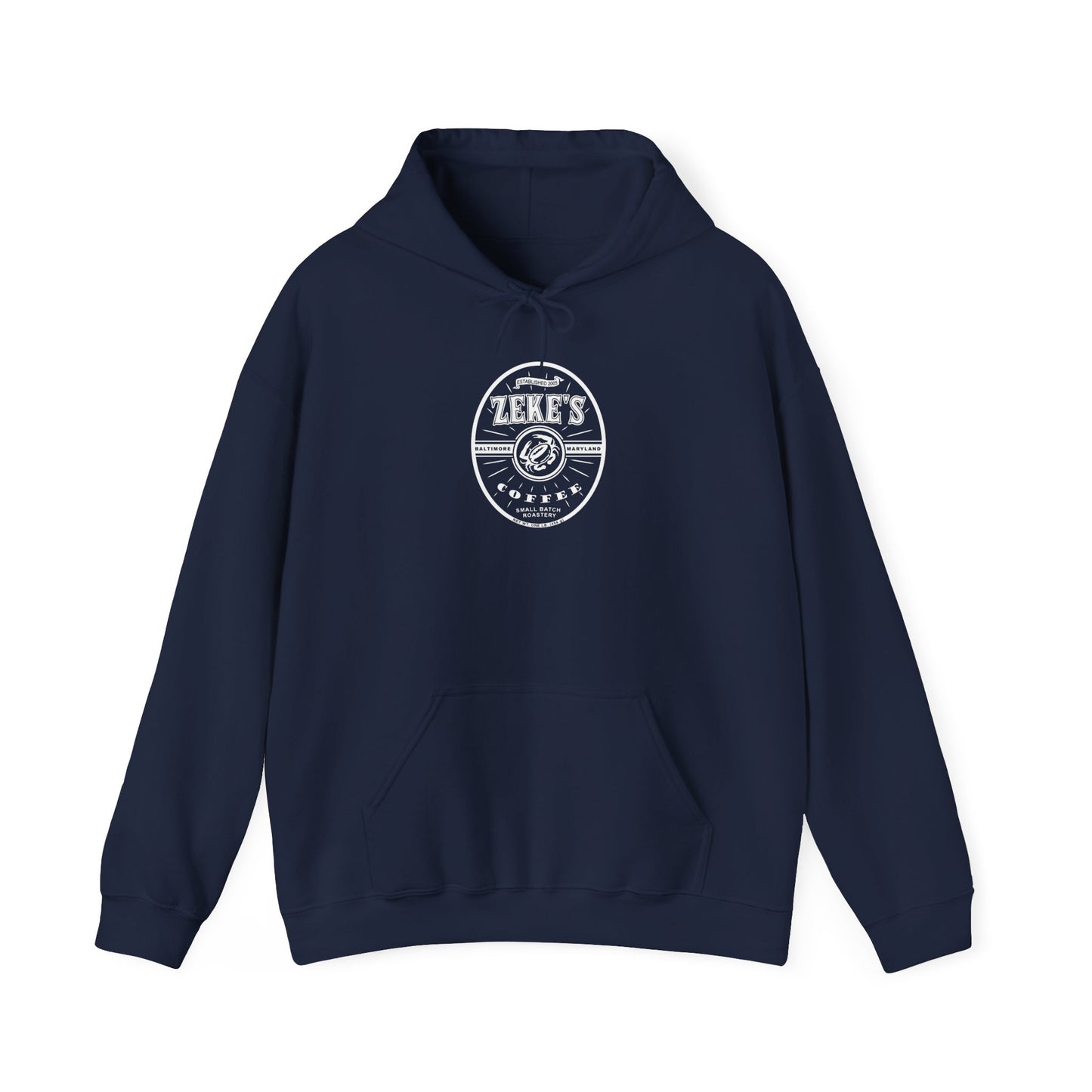Zeke's Coffee White Logo Hooded Sweatshirt