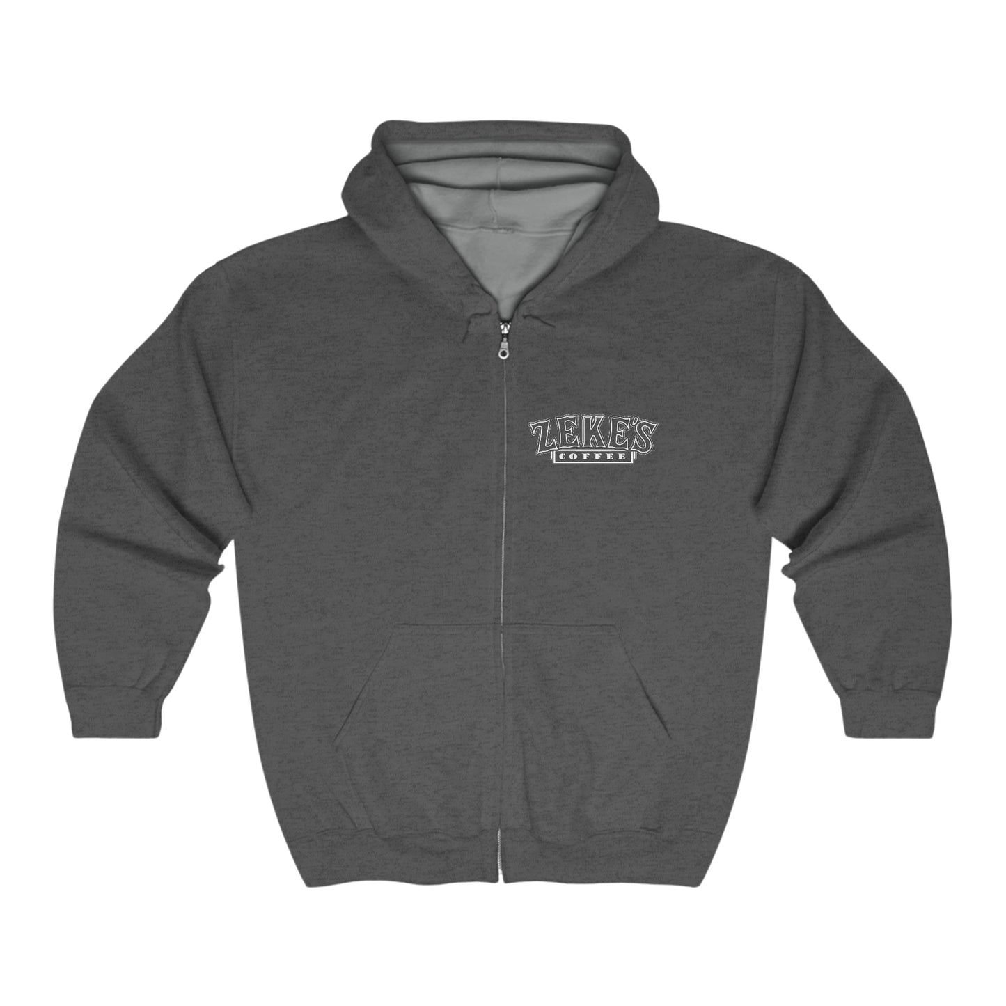 Zeke's Coffee Full Zip Hooded Sweatshirt