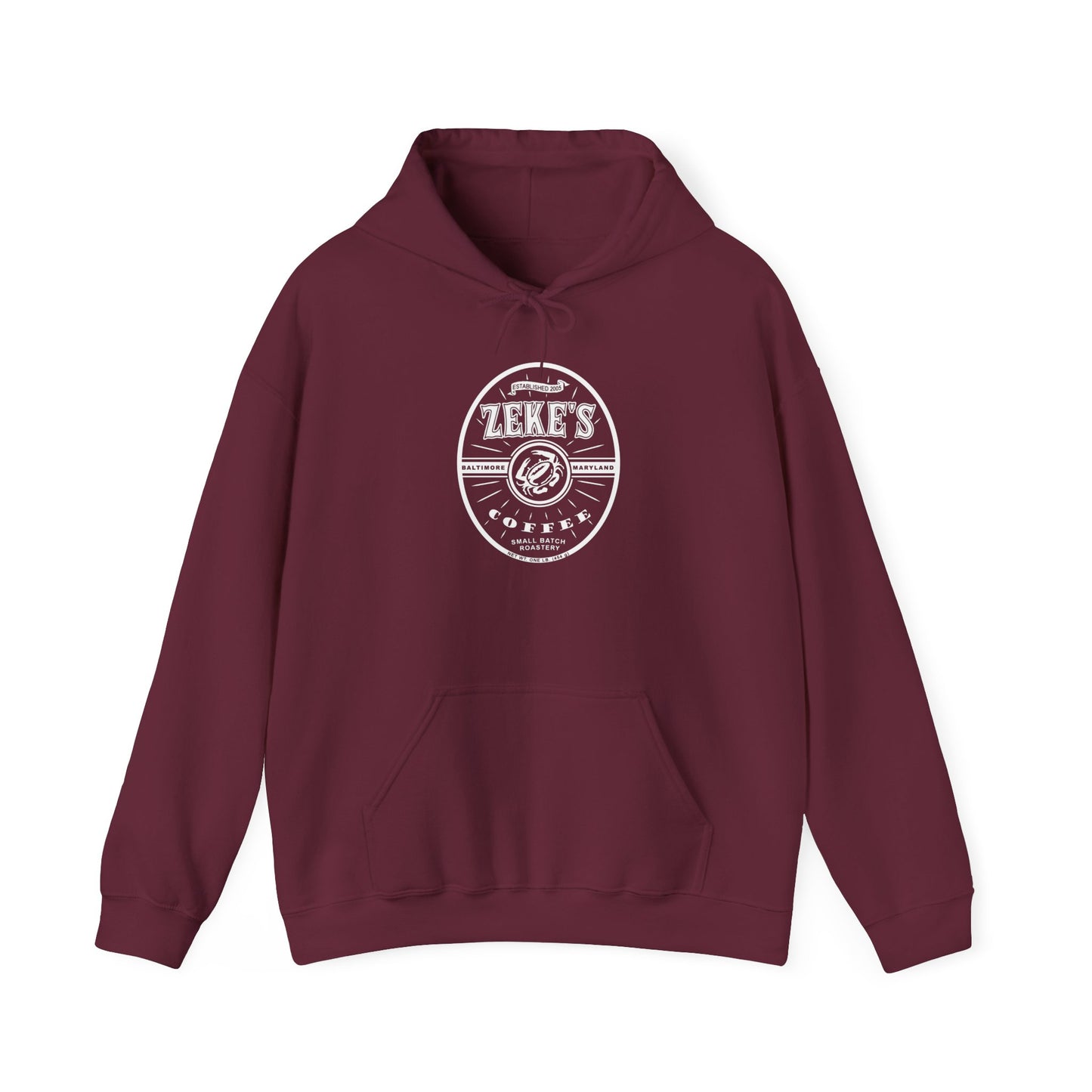 Zeke's Coffee White Logo Hooded Sweatshirt