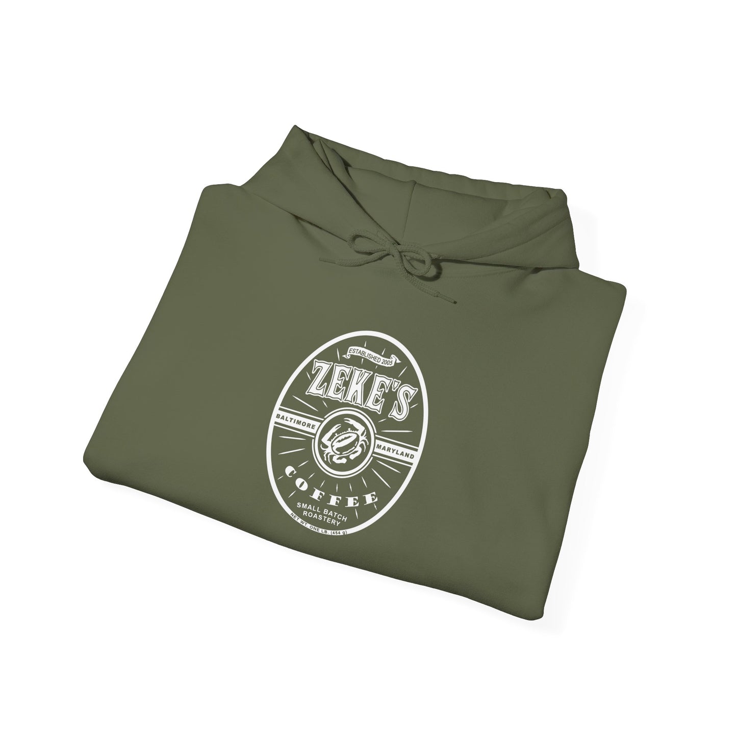 Zeke's Coffee White Logo Hooded Sweatshirt