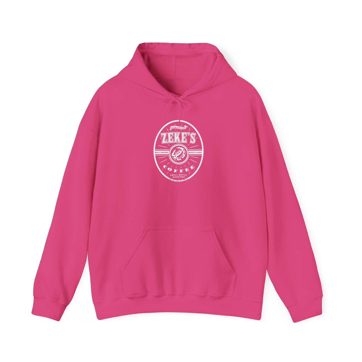 Zeke's Coffee White Logo Hooded Sweatshirt