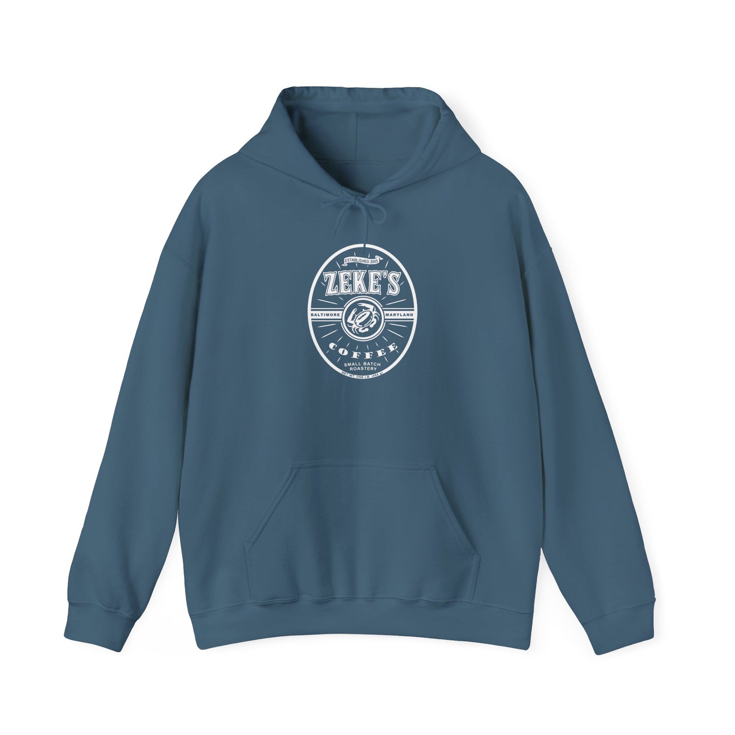Zeke's Coffee White Logo Hooded Sweatshirt