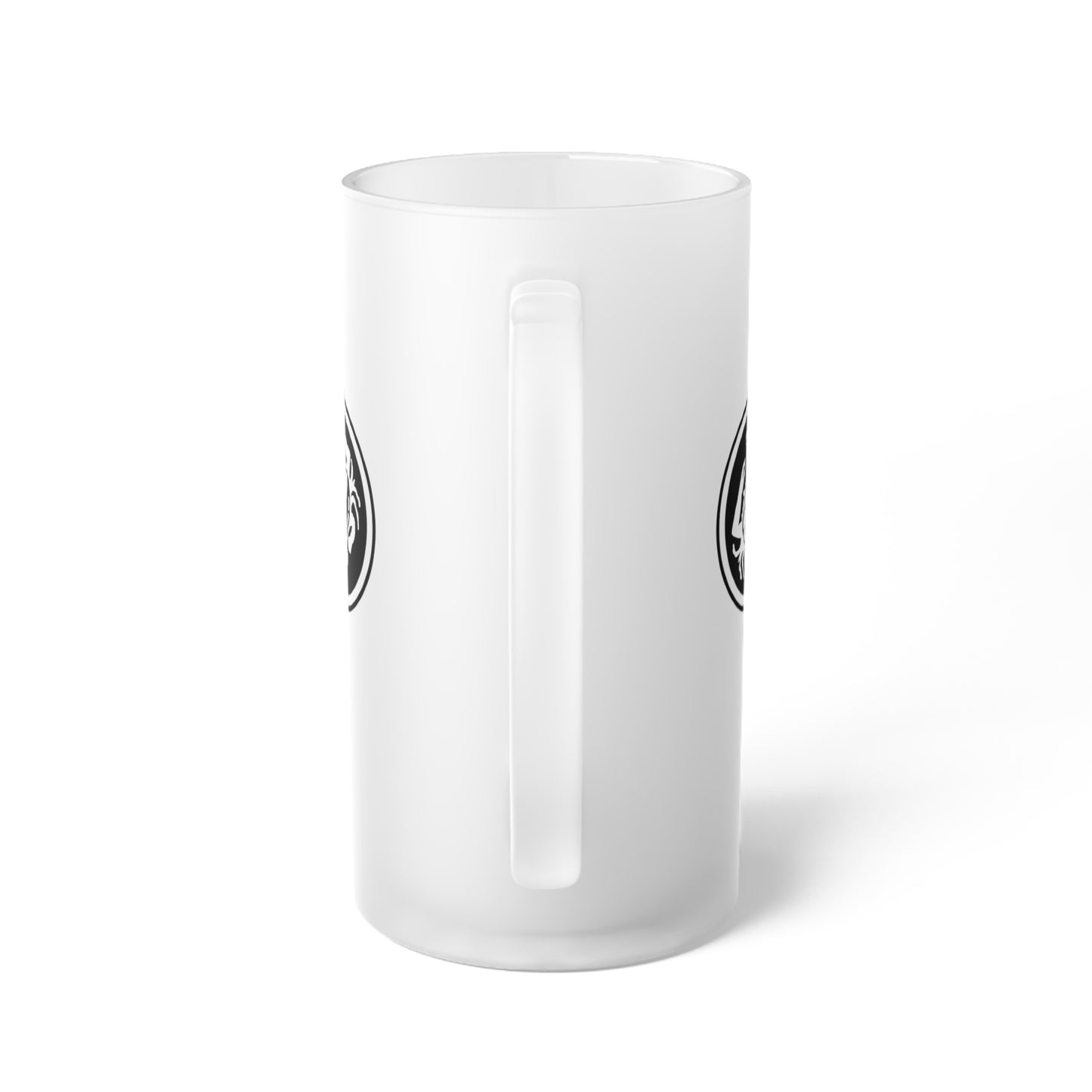 Zeke's Coffee Crab Bean Frosted Glass Beer Mug
