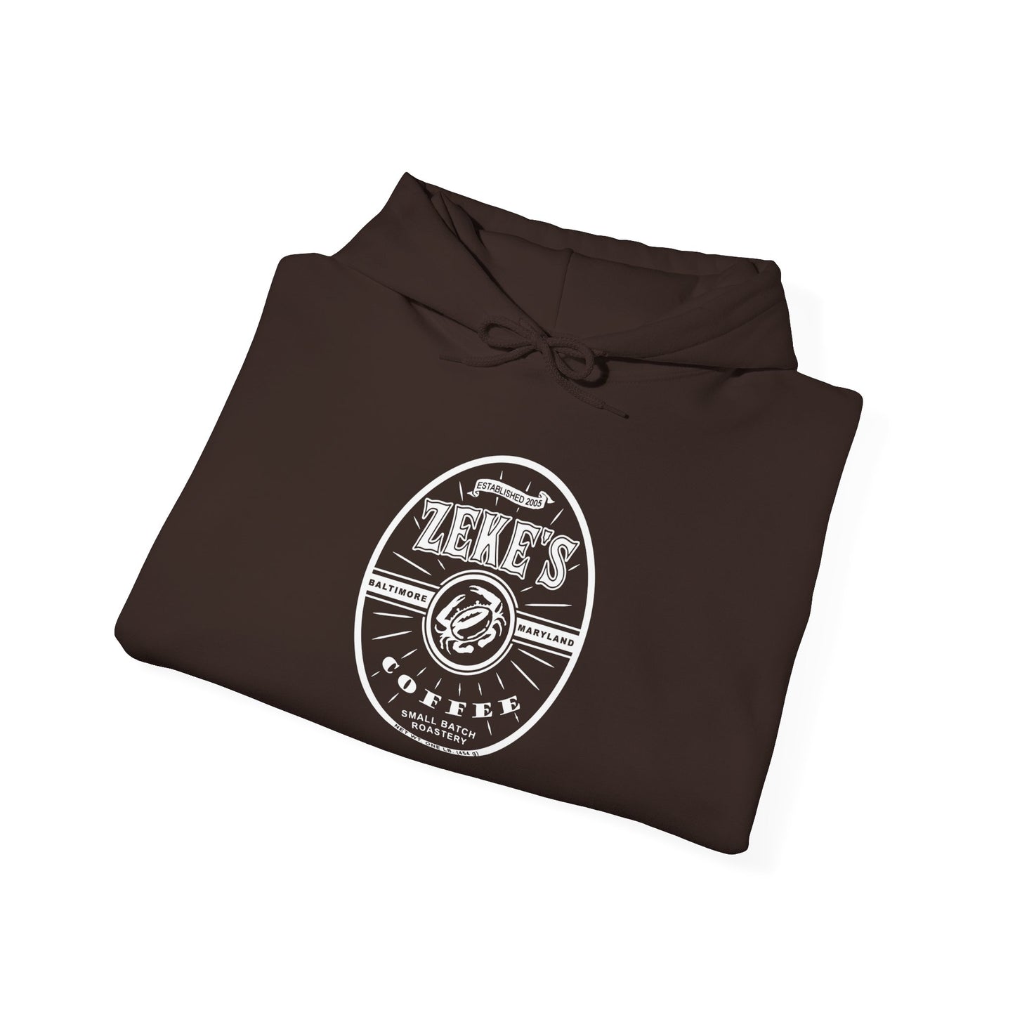 Zeke's Coffee White Logo Hooded Sweatshirt