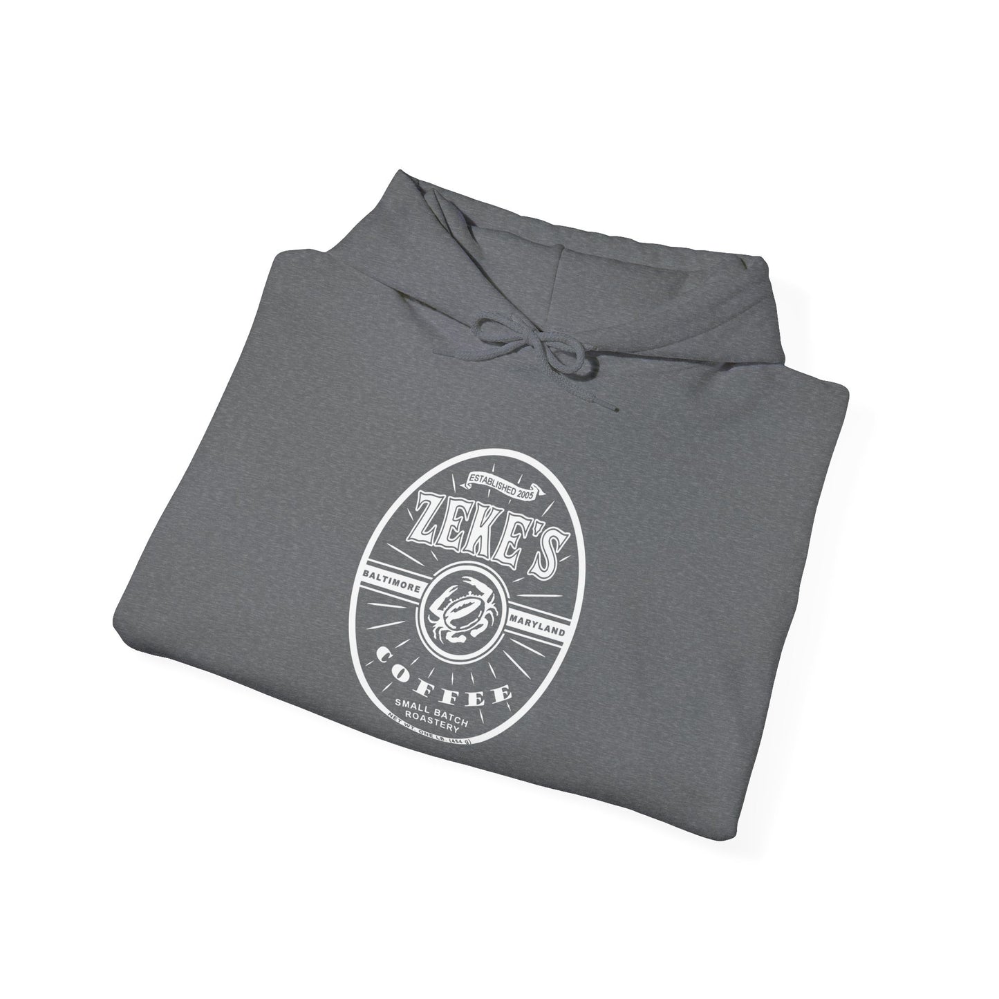 Zeke's Coffee White Logo Hooded Sweatshirt