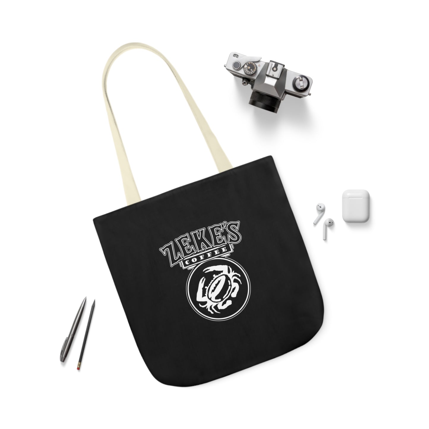 Zeke's Coffee Polyester Canvas Tote Bag