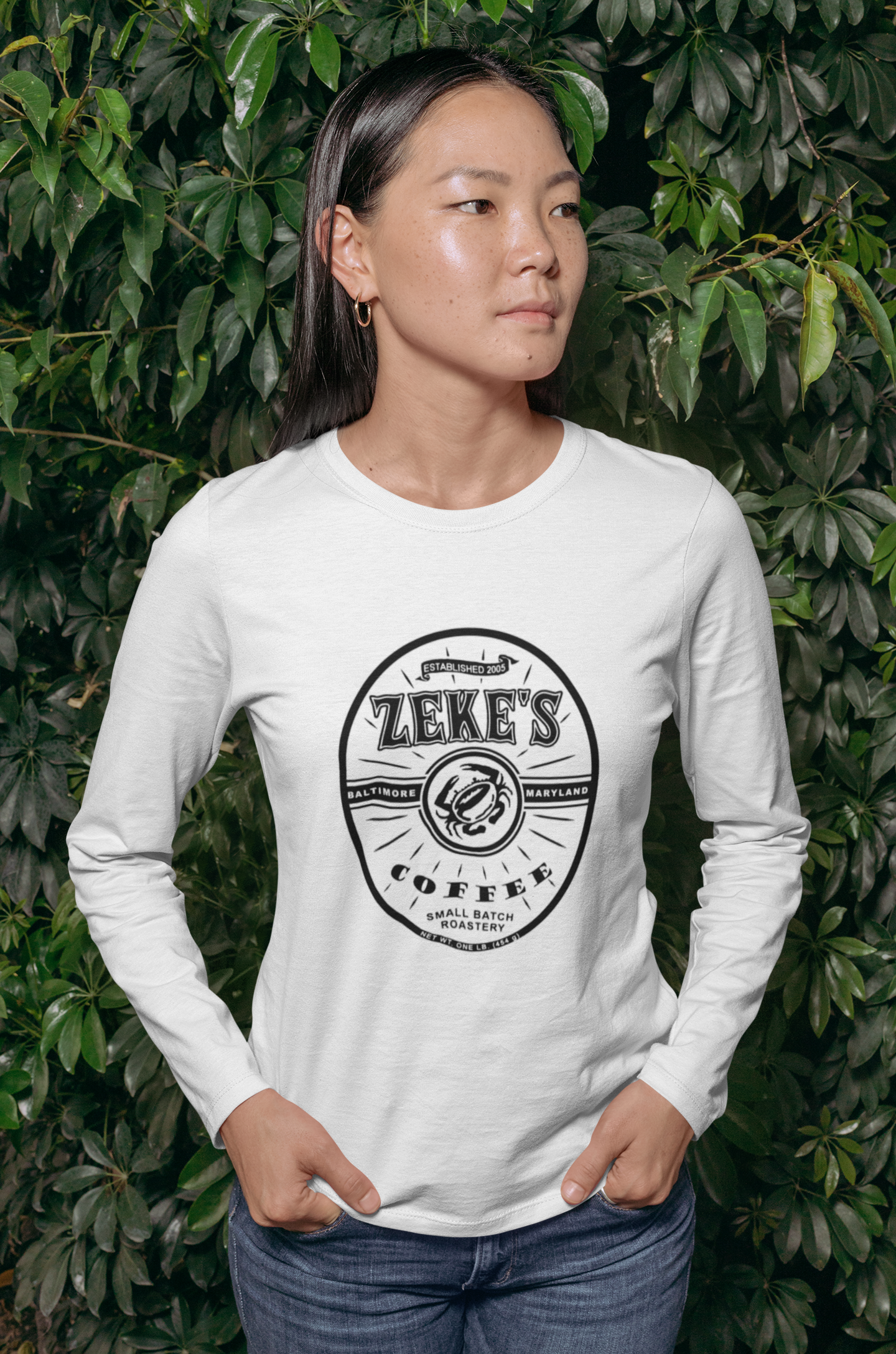 Zeke's Coffee Black Logo Long Sleeve Tee