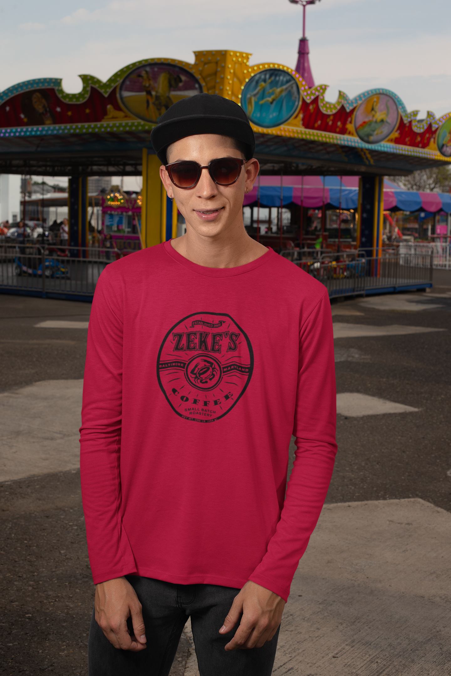 Zeke's Coffee Black Logo Long Sleeve Tee