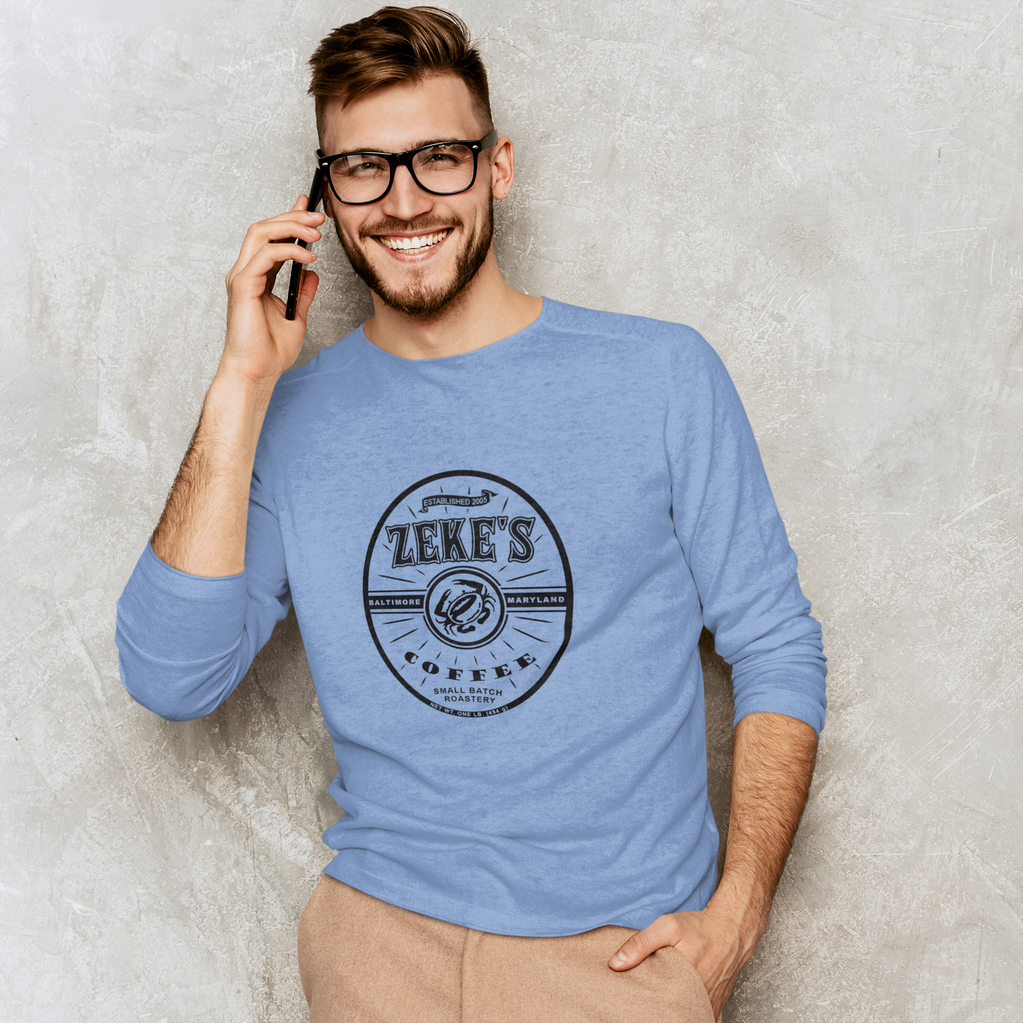 Zeke's Coffee Black Logo Long Sleeve Tee