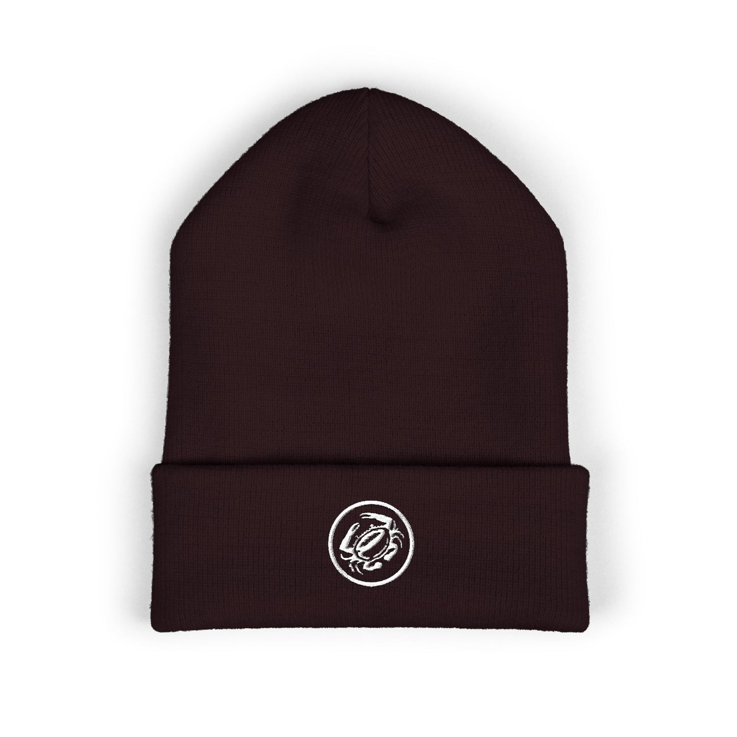 Classic Cuffed Beanie (Embroidery) Zeke's Coffee Crab Bean Logo