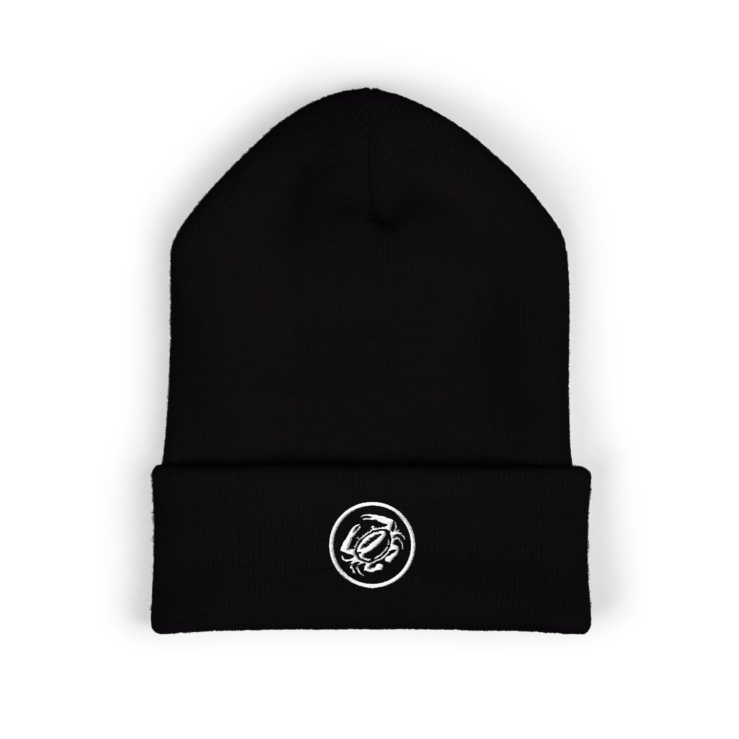 Classic Cuffed Beanie (Embroidery) Zeke's Coffee Crab Bean Logo