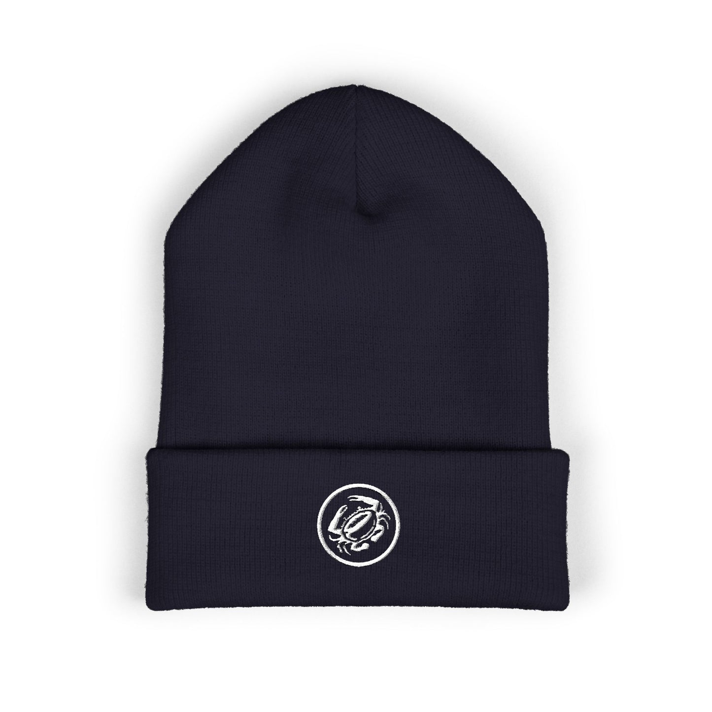 Classic Cuffed Beanie (Embroidery) Zeke's Coffee Crab Bean Logo