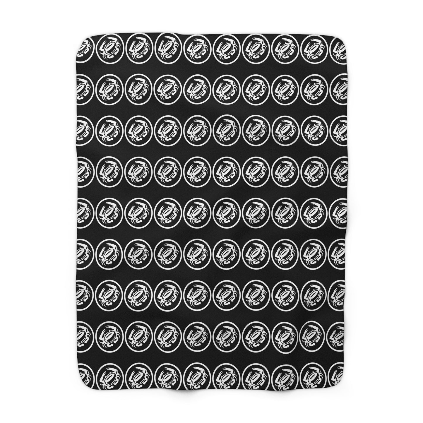 Zeke's Coffee Crab Bean Pattern Sherpa Fleece Blanket