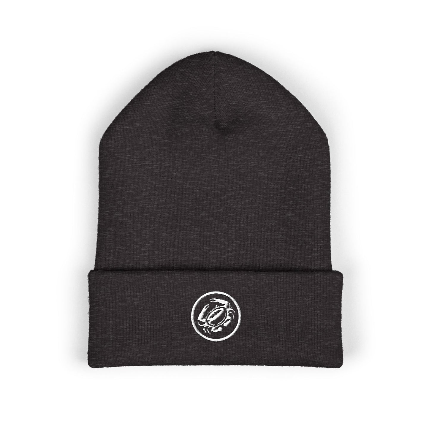 Classic Cuffed Beanie (Embroidery) Zeke's Coffee Crab Bean Logo