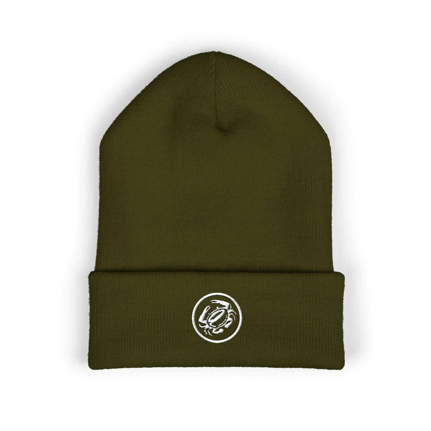 Classic Cuffed Beanie (Embroidery) Zeke's Coffee Crab Bean Logo