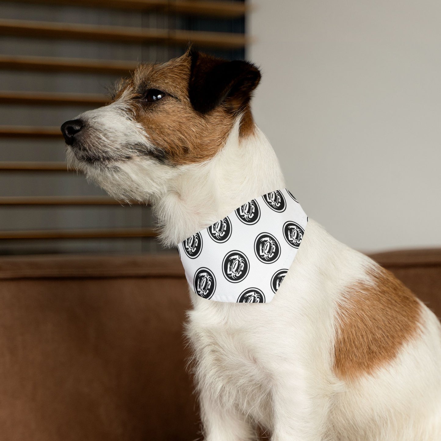 Pet Bandana Collar Zeke's Coffee Crab Bean Logo